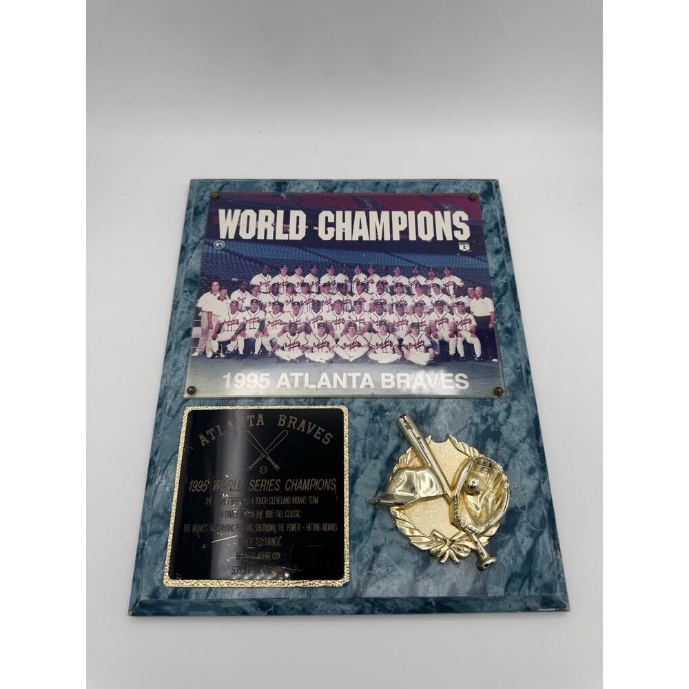 1995 Atlanta Braves World Series Champions Baseball Plaque